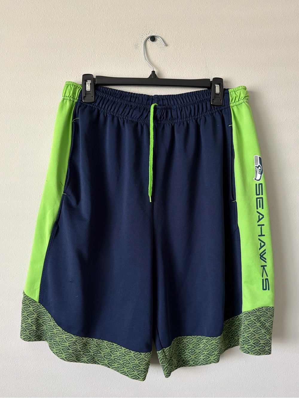 SEAHAWKS Navy & Green Athletic Shorts